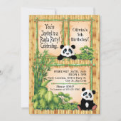 Adorable Panda Bär Geburtstagsparty Einladung (Vorderseite)