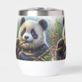 Adorable Panda Bären essen Bambus (Vorderseite)