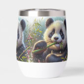Adorable Panda Bären essen Bambus (Rückseite)