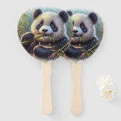 Adorable Panda Bären essen Bambus Fächer (Vorne und Hinten)