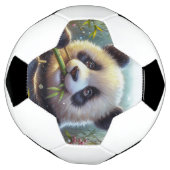 Adorable Panda Bären essen Bambus Fußball (Gedreht)