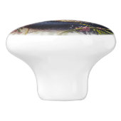 Adorable Panda Bären essen Bambus Keramikknauf (Seitenansicht)