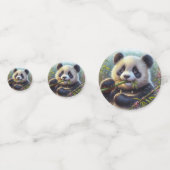 Adorable Panda Bären essen Bambus Konfetti (Rückseiten)