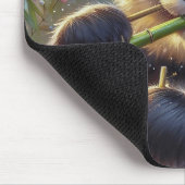 Adorable Panda Bären essen Bambus Mousepad (Ecke)