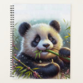 Adorable Panda Bären essen Bambus Planer (Vorderseite)
