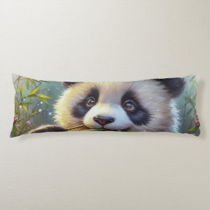 Adorable Panda Bären essen Bambus Seitenschläferkissen