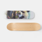 Adorable Panda Bären essen Bambus Skateboard (Horizontal)