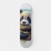 Adorable Panda Bären essen Bambus Skateboard (Vorne)