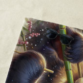 Adorable Panda Bären essen Bambus Strandtuch (Beispiel)