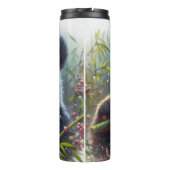 Adorable Panda Bären essen Bambus Thermosbecher (Rückseite)