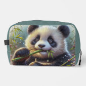 Adorable Panda Bären essen Bambus Waschbeutel (Vorderseite)