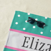 Adorable Panda Bear Aquamarin Name Tier Kid's Strandtuch (Beispiel)