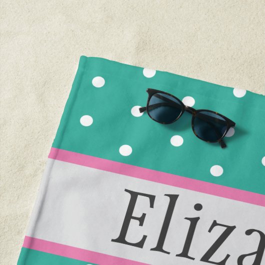 Adorable Panda Bear Aquamarin Name Tier Kid's Strandtuch (Beispiel)