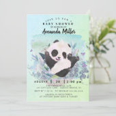 Adorable Panda Bear Baby Dusche Einladung (Stehend Vorderseite)