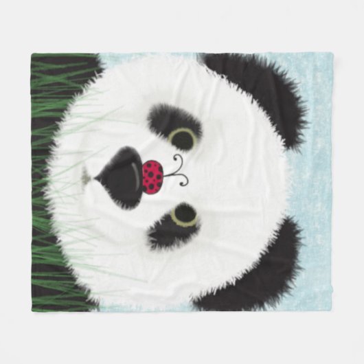 Adorable Panda Bear Fleecedecke (Vorderseite (Horizontal))