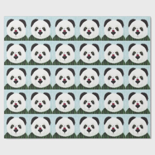 Adorable Panda Bear Geschenkpapier (Flach)