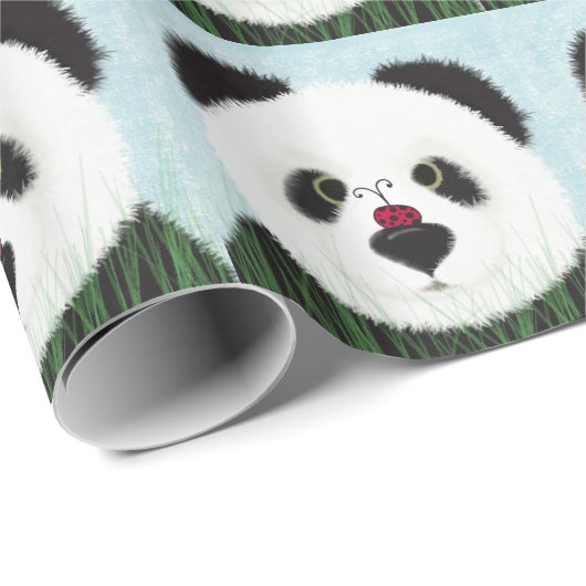 Adorable Panda Bear Geschenkpapier (Rolleneckpunkt)
