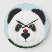 Adorable Panda Bear Große Wanduhr (Vorderseite)