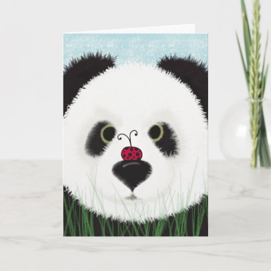 Adorable Panda Bear Karte (Vorderseite)