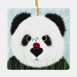 Adorable Panda Bear Keramikornament