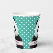 Adorable Panda Bear Kid's Happy Birthday Tier Pappbecher (Links)