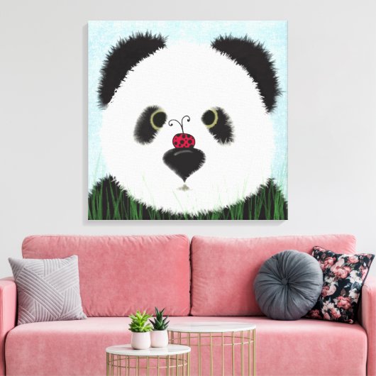 Adorable Panda Bear Leinwanddruck (Insitu (Wohnzimmer))