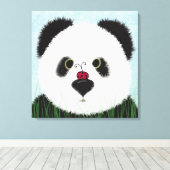 Adorable Panda Bear Leinwanddruck (Insitu (Holzboden))