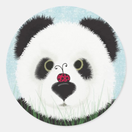 Adorable Panda Bear Runder Aufkleber (Vorderseite)