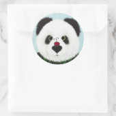 Adorable Panda Bear Runder Aufkleber (Tasche)