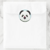 Adorable Panda Bear Runder Aufkleber (Tasche)