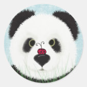 Adorable Panda Bear Runder Aufkleber (Vorderseite)