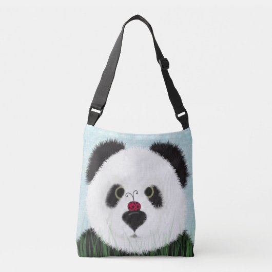 Adorable Panda Bear Tragetaschen Mit Langen Trägern (Vorderseite)