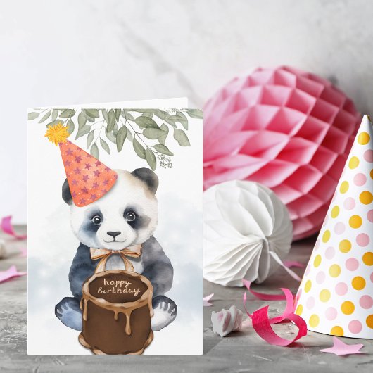 Adorable Panda Birthday Card Karte