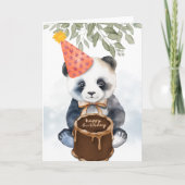 Adorable Panda Birthday Card Karte (Vorderseite)