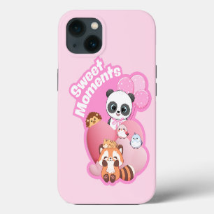 Adorable Panda & Friends Design iPhone 13 Hülle