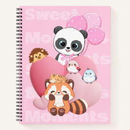 Adorable Panda & Friends Design Notizblock