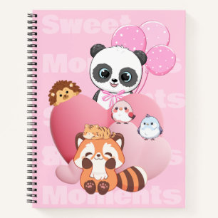 Adorable Panda & Friends Design Notizblock