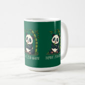 Adorable Panda Hugging Bamboo Niedlicher Cartoon G Kaffeetasse (VorderseiteRechts)