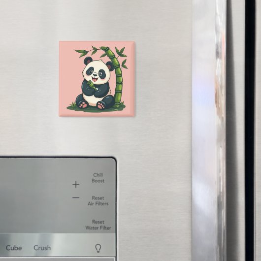 Adorable Panda Hugging Bamboo Niedlicher Cartoon K Magnet (In Situ (Kühlschrank))