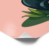 Adorable Panda Hugging Bamboo Niedlicher Cartoon K Poster (Ecke)