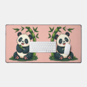 Adorable Panda Hugging Bamboo Niedlicher Cartoon K Schreibtischunterlage (Tastatur & Maus)