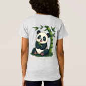 Adorable Panda Hugging Bamboo Niedlicher Cartoon K T-Shirt (Rückseite)