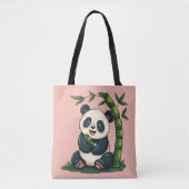 Adorable Panda Hugging Bamboo Niedlicher Cartoon K Tasche (Vorderseite)
