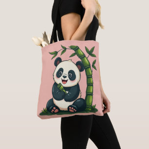 Adorable Panda Hugging Bamboo Niedlicher Cartoon K Tasche