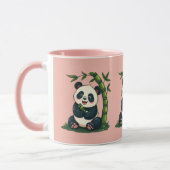 Adorable Panda Hugging Bamboo Niedlicher Cartoon K Tasse (Links)