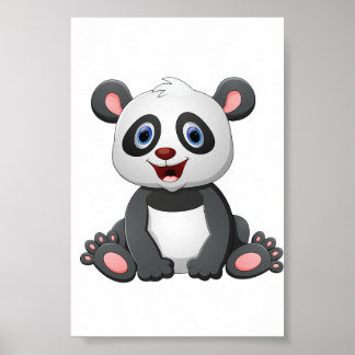 Adorable Panda Illustration | Druckmittel Poster
