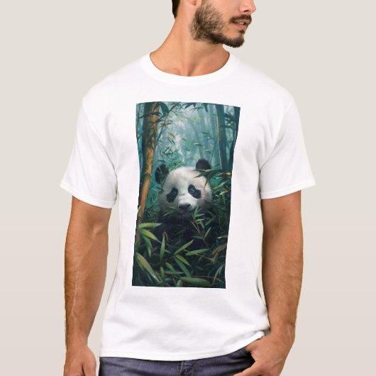 Adorable Panda im Bambuswald T - Shirt (Vorderseite)