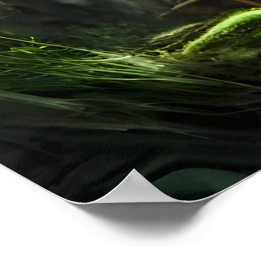 Adorable Panda im tiefen Wald | AI Art Poster (Ecke)