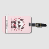 Adorable Panda Liebe - Personalisiert Gepäckanhänger (Vorderseite (Horizontal))