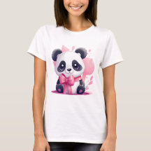 Adorable Panda Lover T - Shirt für Frauen Süße Tie